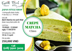 Thứ bảy này sao bạn không tham dự lớp học làm bánh Matcha nhỉ?